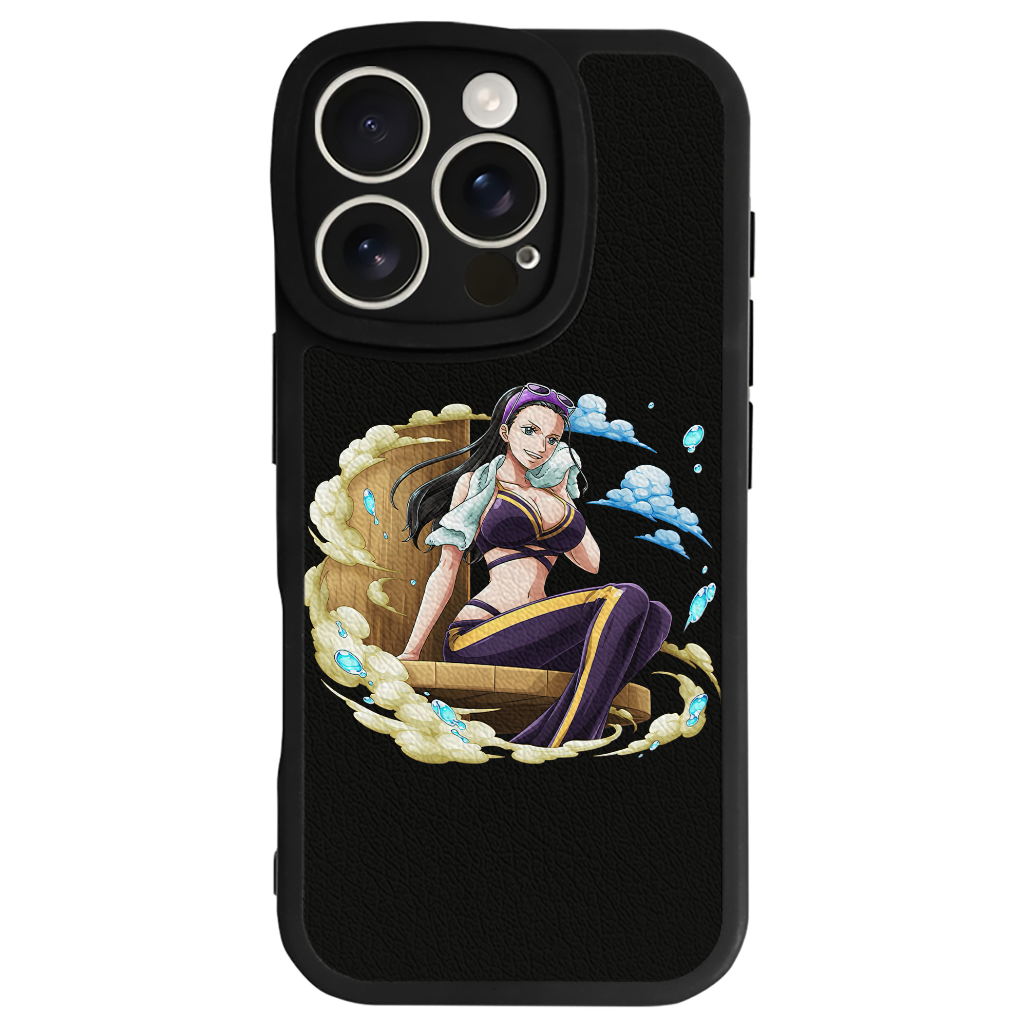 （画像用） ワンピース ニコ・ロビン ONE PIECE Nico Robin 【iPhone 16シリーズ対応】シリコンスマホケース（レザー調） 材質：シリコン